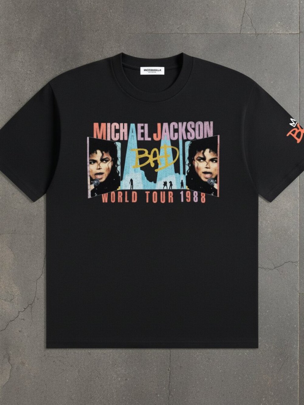 Michael Jackson Bad World Tour 1988 Graphic T-Shirt – Vintage King of Pop Concer